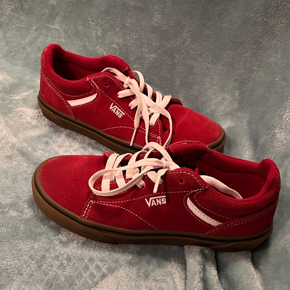 COPY - Red Vans. Youth size 4. EUC.